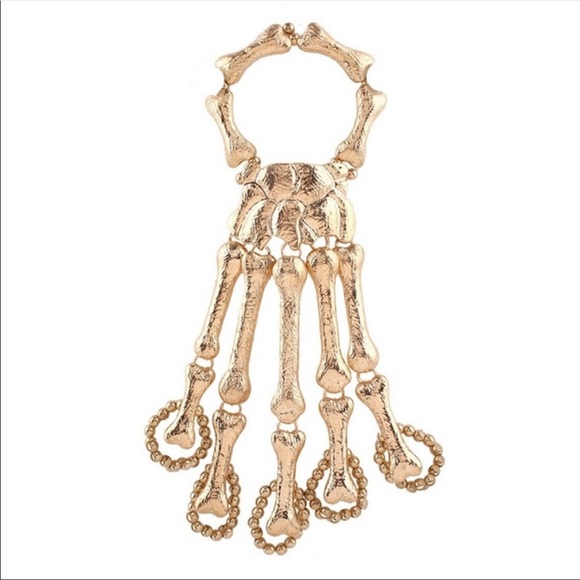 Gold or silver skeleton cuff bracelet *NWT* - Picture 5 of 8